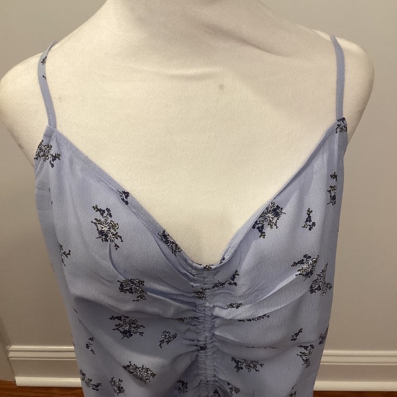 Slender Strap Ruched Front Top (Color: Light Blue) SIZE =XL & L) - Picture 3 of 5